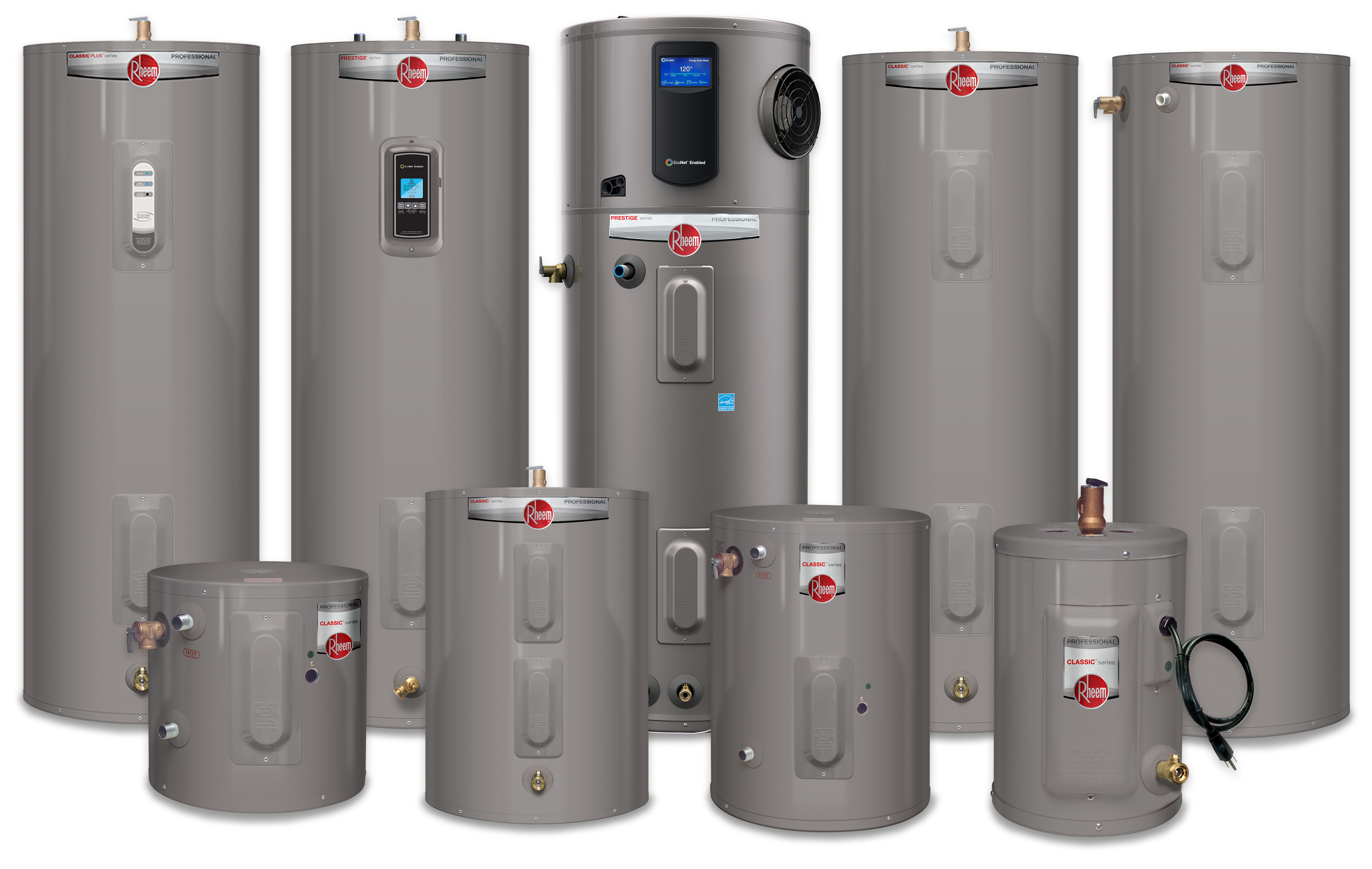 Rheem Electric-Tank-Water-Heaters-Grouping
